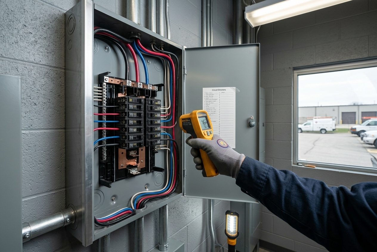 Commercial breaker panel installation